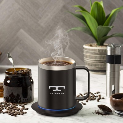 Stainless Steel Smart Mug Warmer with Light-Up Heating Base